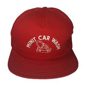 Vintage 80s MINIT CAR WASH Hat Snapback Trucker Hat Classic Cap